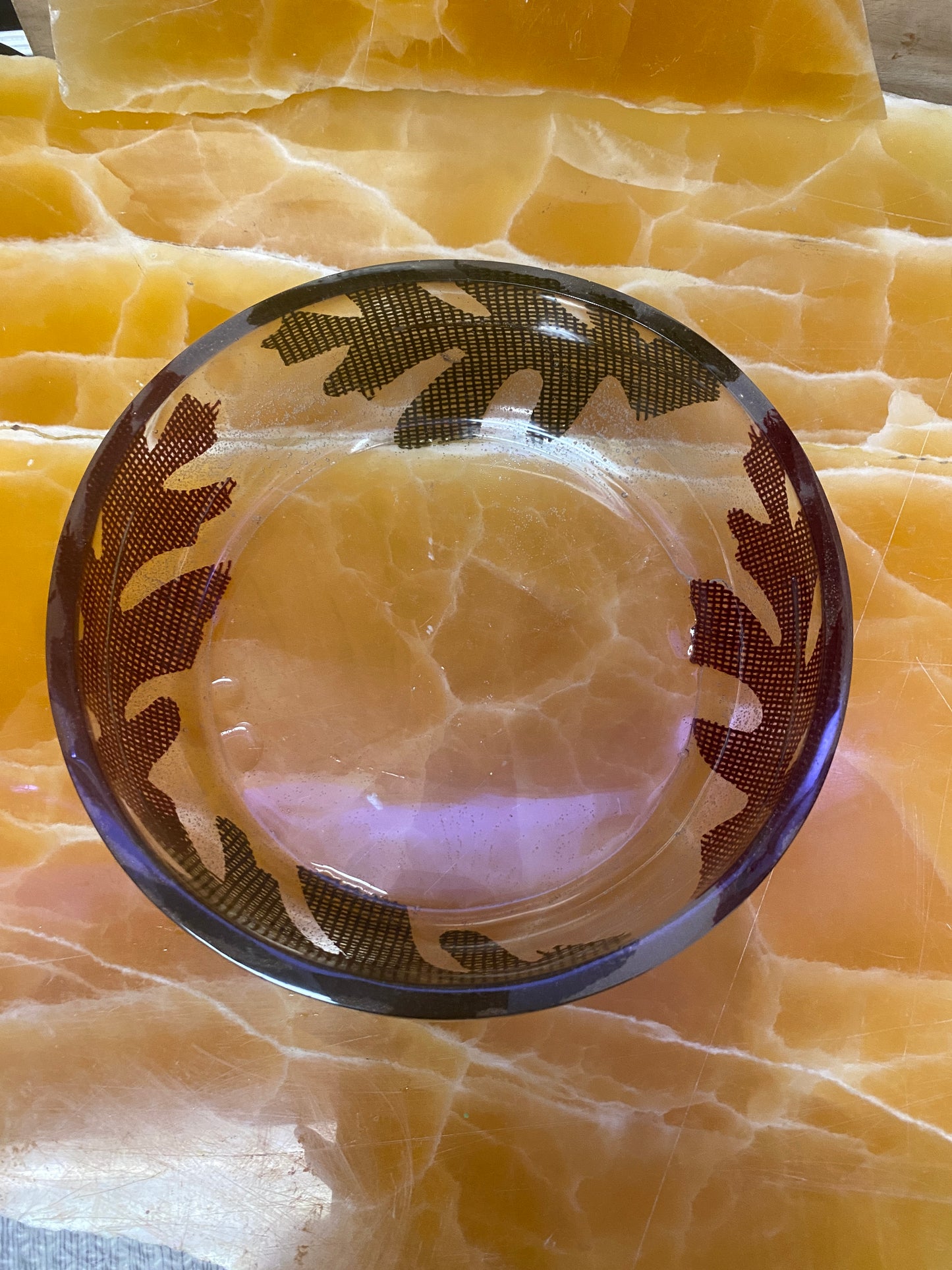 Fall Leaf Resin Storage Set – Handmade Clear Resin Bowl & Lidded  stackable storage Jar with Burlap Autumn Leaf Inlays