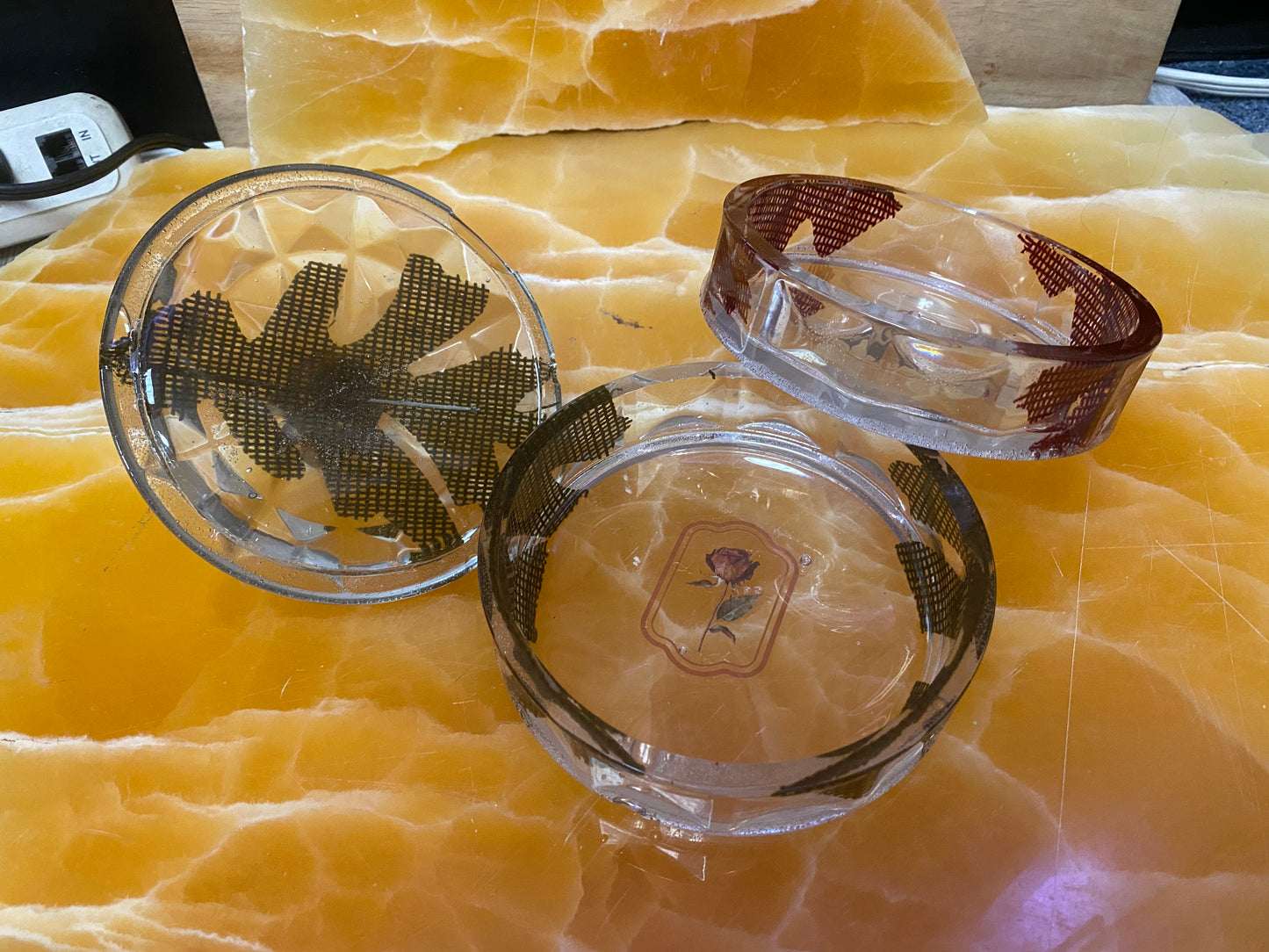 Fall Leaf Resin Storage Set – Handmade Clear Resin Bowl & Lidded  stackable storage Jar with Burlap Autumn Leaf Inlays